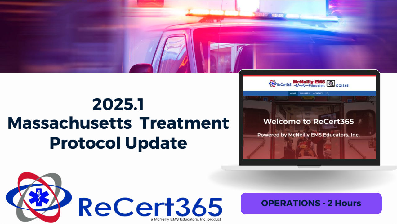 Massachusetts OEMS Protocol Update 2025.1 – DE (2 Hours)